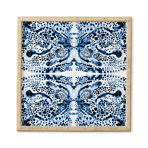 Elisabeth Fredriksson Symmetric Dream Blue Framed Wall Art