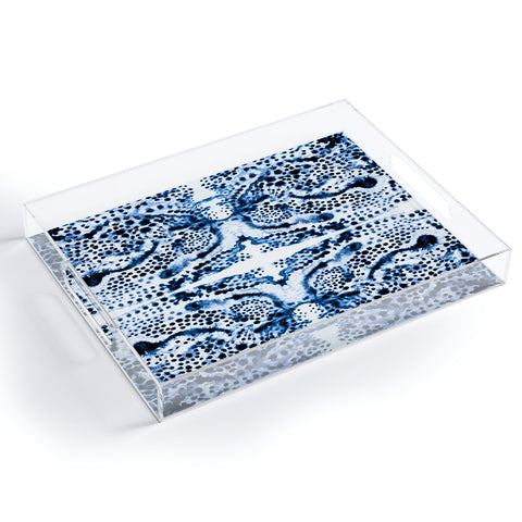 Elisabeth Fredriksson Symmetric Dream Blue Acrylic Tray