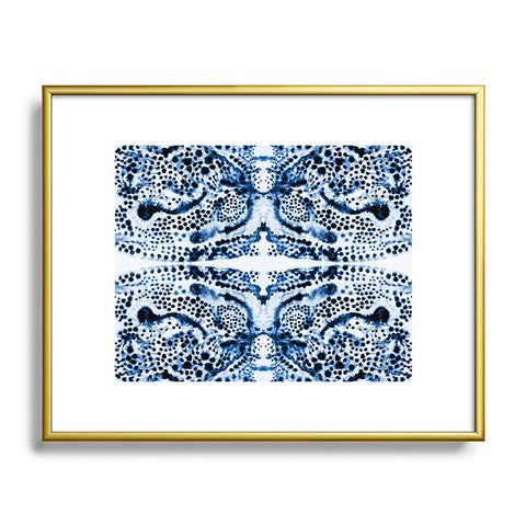 Elisabeth Fredriksson Symmetric Dream Blue Metal Framed Art Print