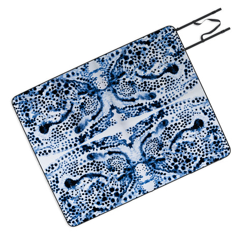 Elisabeth Fredriksson Symmetric Dream Blue Picnic Blanket
