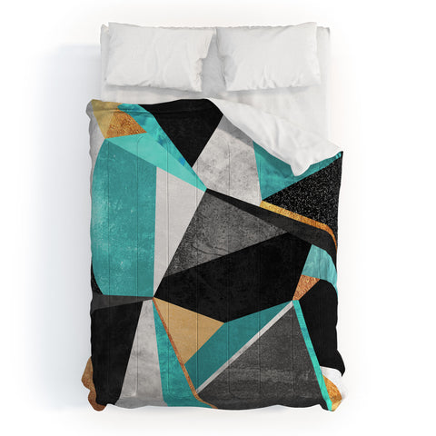 Elisabeth Fredriksson Turquoise Geometry Comforter