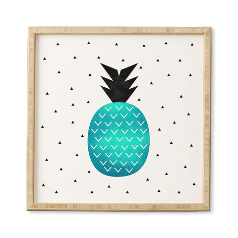 Elisabeth Fredriksson Turquoise Pineapple Framed Wall Art