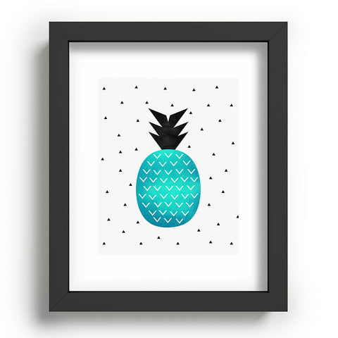 Elisabeth Fredriksson Turquoise Pineapple Recessed Framing Rectangle