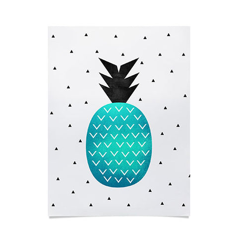Elisabeth Fredriksson Turquoise Pineapple Poster