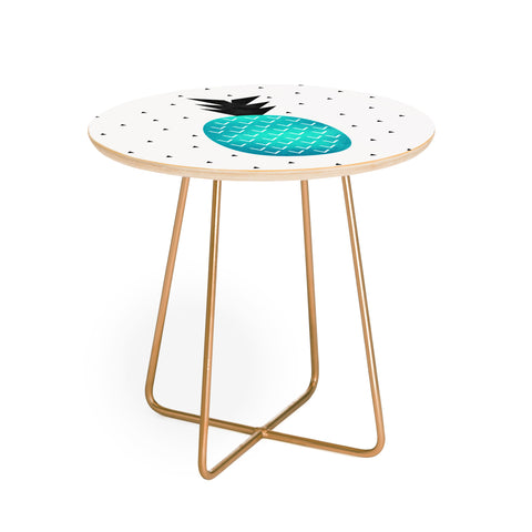 Elisabeth Fredriksson Turquoise Pineapple Round Side Table