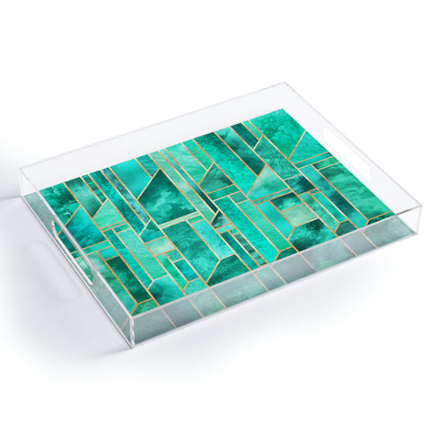 Elisabeth Fredriksson Turquoise Skies Acrylic Tray