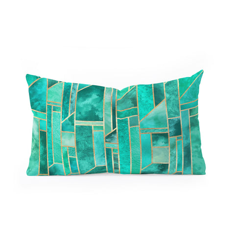Elisabeth Fredriksson Turquoise Skies Oblong Throw Pillow