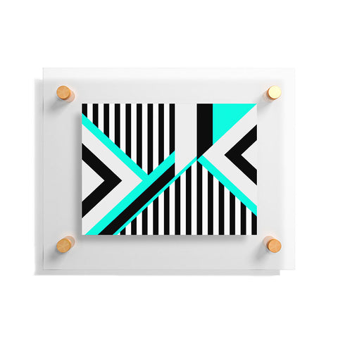 Elisabeth Fredriksson Turquoise Stripe Combination Floating Acrylic Print