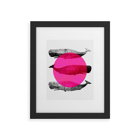 Elisabeth Fredriksson Whales Pink Framed Art Print