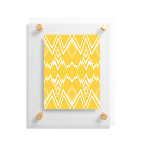 Elisabeth Fredriksson Wicked Valley Pattern Yellow Floating Acrylic Print