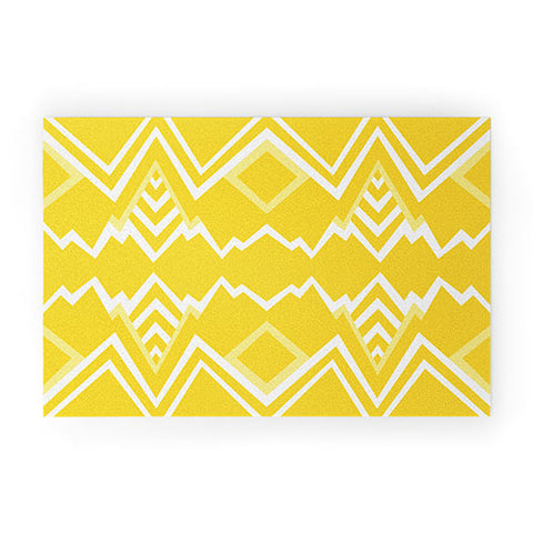 Elisabeth Fredriksson Wicked Valley Pattern Yellow Welcome Mat
