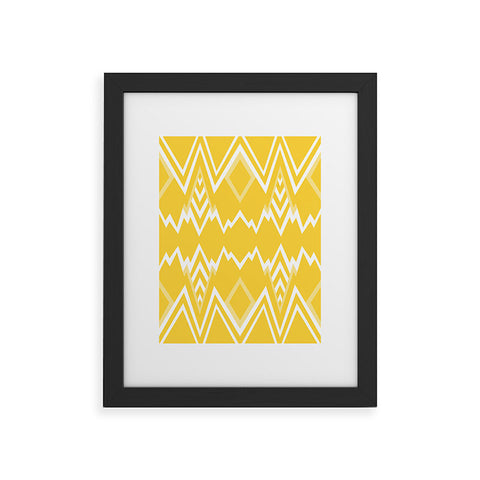 Elisabeth Fredriksson Wicked Valley Pattern Yellow Framed Art Print