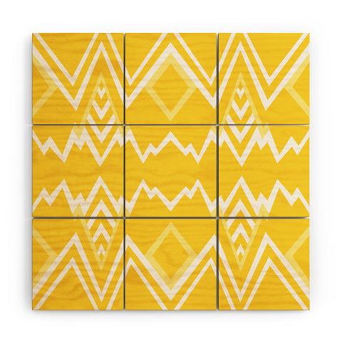 Elisabeth Fredriksson Wicked Valley Pattern Yellow Wood Wall Mural