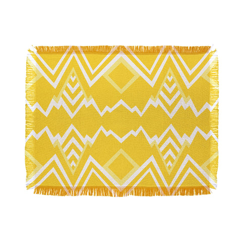 Elisabeth Fredriksson Wicked Valley Pattern Yellow Throw Blanket