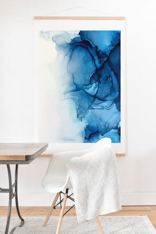 Elizabeth Karlson Blue Tides Abstract Art Print And Hanger