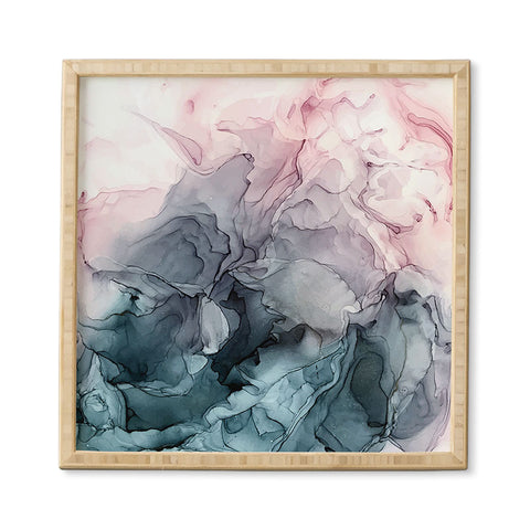 Elizabeth Karlson Blush and Paynes Grey Abstract Framed Wall Art