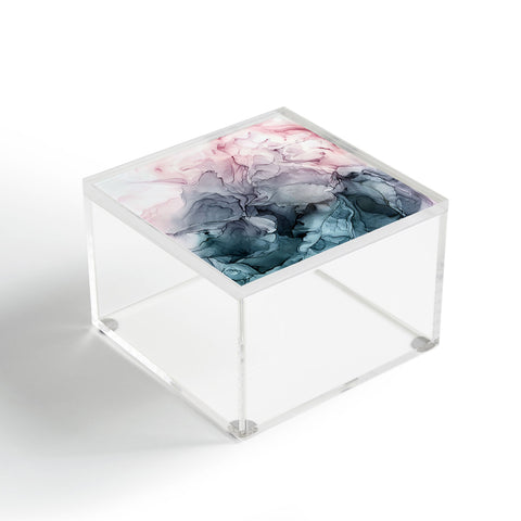 Elizabeth Karlson Blush and Paynes Grey Abstract Acrylic Box