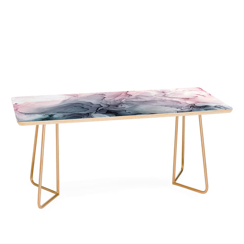 Elizabeth Karlson Blush and Paynes Grey Abstract Coffee Table
