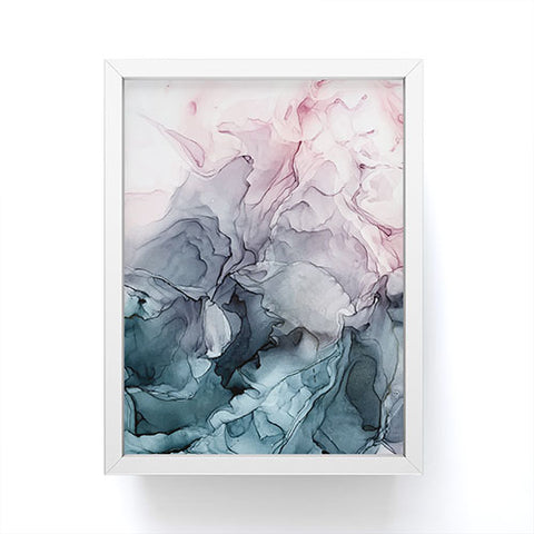 Elizabeth Karlson Blush and Paynes Grey Abstract Framed Mini Art Print