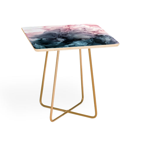 Elizabeth Karlson Blush and Paynes Grey Abstract Side Table