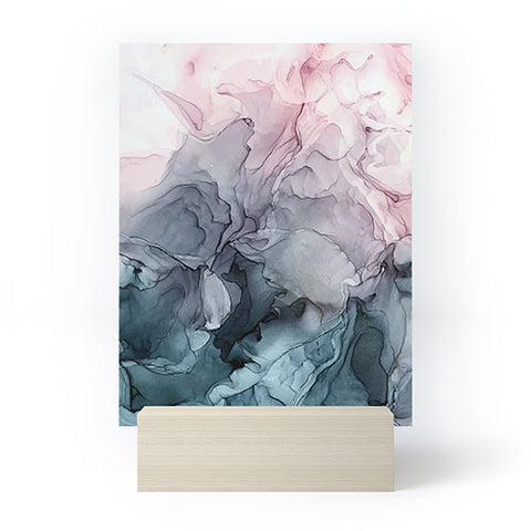 Elizabeth Karlson Blush and Paynes Grey Abstract Mini Art Print