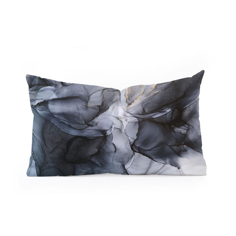 Elizabeth Karlson Calm but Dramatic Abstract Oblong Throw Pillow