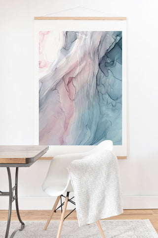 Elizabeth Karlson Calming Pastel Flow Art Print And Hanger