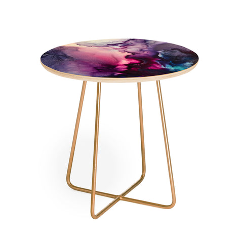 Elizabeth Karlson Mission Fusion Abstract Round Side Table