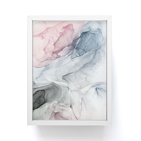 Elizabeth Karlson Pastel Blush Gray and Blue Framed Mini Art Print