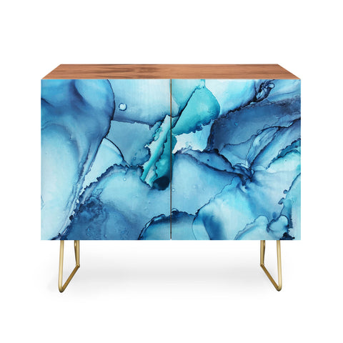 Elizabeth Karlson The Blue Abyss Abstract Credenza