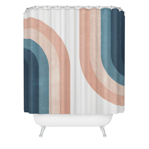 Emanuela Carratoni 70s Rainbow Shower Curtain