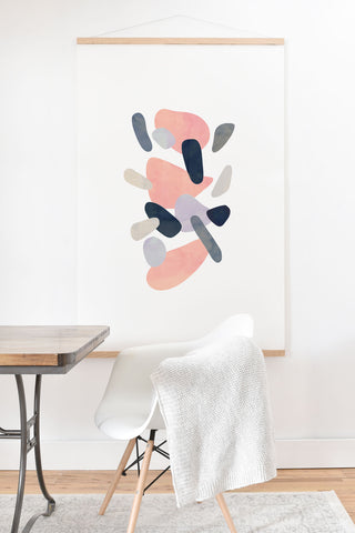 Emanuela Carratoni Abstract Pastel Terrazzo Art Print And Hanger