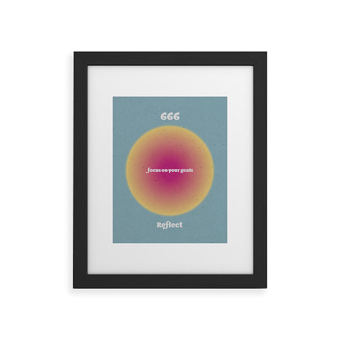 Emanuela Carratoni Angel Numbers Reflect 666 Framed Art Print