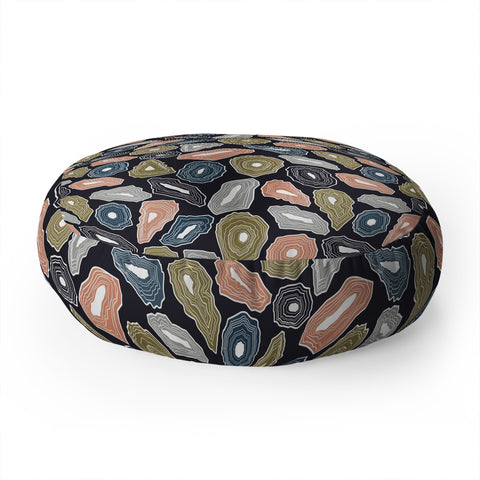 Emanuela Carratoni Artificial Gemstones Floor Pillow Round