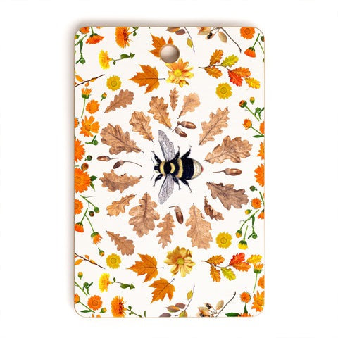 Emanuela Carratoni Autumnal Floral Mix Cutting Board Rectangle