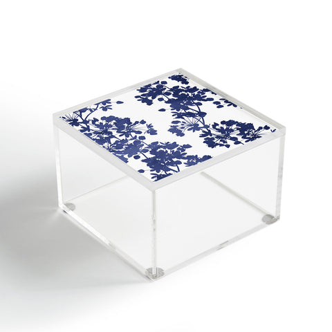Emanuela Carratoni Blue Delicate Flowers Acrylic Box