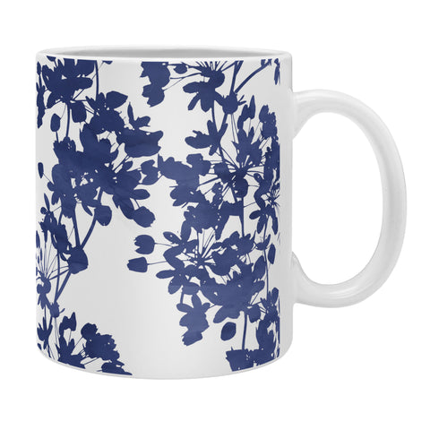Emanuela Carratoni Blue Delicate Flowers Coffee Mug