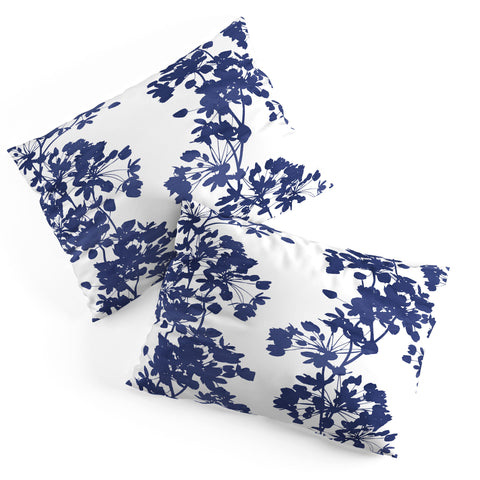 Emanuela Carratoni Blue Delicate Flowers Pillow Shams