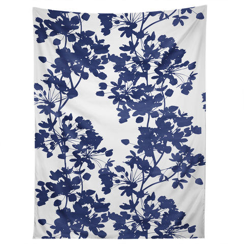 Emanuela Carratoni Blue Delicate Flowers Tapestry
