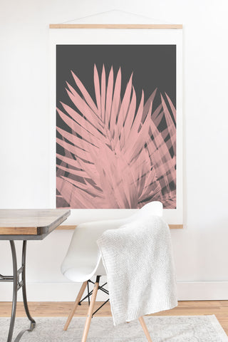 Emanuela Carratoni Blush Palm Leaves Art Print And Hanger