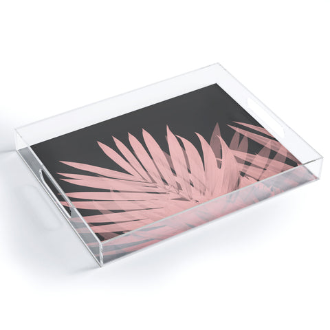 Emanuela Carratoni Blush Palm Leaves Acrylic Tray