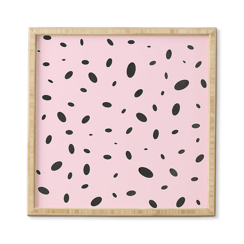 Emanuela Carratoni Bubble Pattern on Pink Framed Wall Art