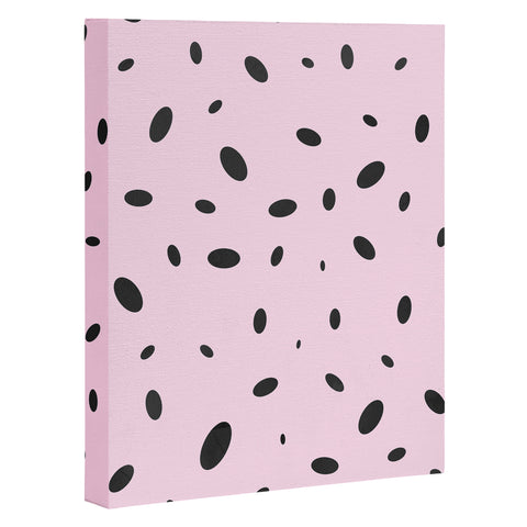 Emanuela Carratoni Bubble Pattern on Pink Art Canvas