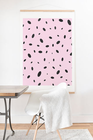Emanuela Carratoni Bubble Pattern on Pink Art Print And Hanger