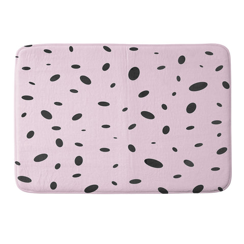 Emanuela Carratoni Bubble Pattern on Pink Memory Foam Bath Mat