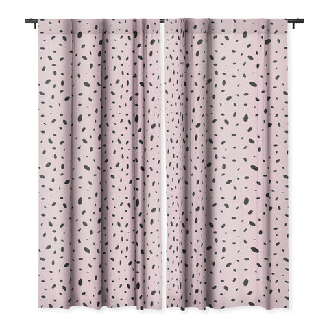 Emanuela Carratoni Bubble Pattern on Pink Blackout Window Curtain