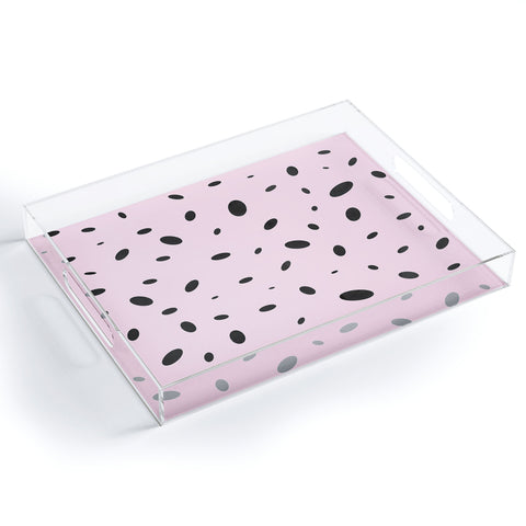 Emanuela Carratoni Bubble Pattern on Pink Acrylic Tray