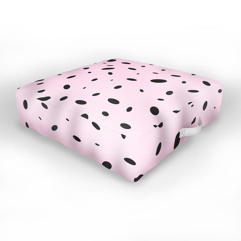 Emanuela Carratoni Bubble Pattern on Pink Outdoor Floor Cushion