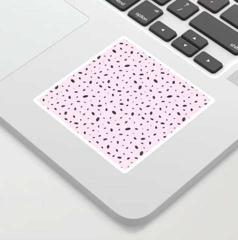Emanuela Carratoni Bubble Pattern on Pink Vinyl Sticker