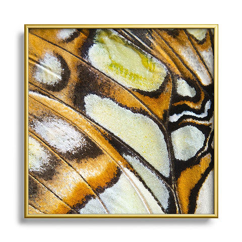 Emanuela Carratoni Butterfly Texture Square Metal Framed Art Print
